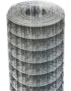 Rete per recinzione zincata maglie grandi 75x50 - Rotolo h. 150 cm x 25 mt