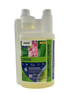 Disabituante naturale per zanzare Florifens Stocker a base di estratto di eucalipto, geranio e citronella -  Bottiglia da 1 lt