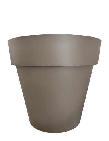 Vaso in plastica dura Mitu Pac diametro 100 - Colore grigio tortora