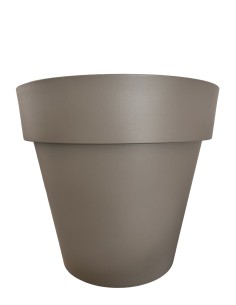 Vaso in plastica dura Mitu Pac diametro 60 - Colore grigio tortora