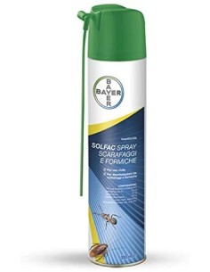 Insetticida spray Solfac contro scarafaggi e formiche per interni ad uso civile - Bomboletta da 300 ml