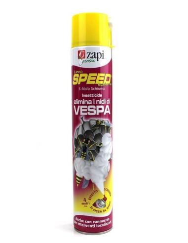 Spray schiumogeno a lunga gettata contro vespe e calabroni e loro nidi S-nido Zapi- Erogatore da 750 ml