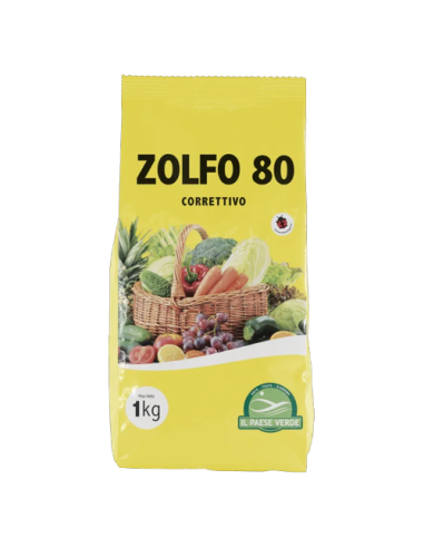 Zolfo fungicida 80% in polvere solubile Zolfo 80 Agribios - Busta da 1 kg