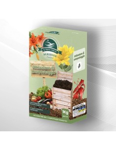 Attivatore di compostaggio dei residui organici di orti e giardini Agribios - Astuccio da 1 kg