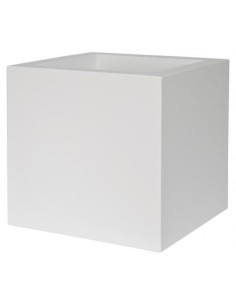 Vaso quadrato Kube 50 in resina per interno/esterno - Colore Bianco