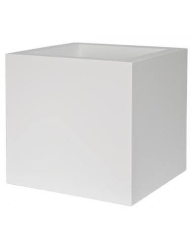 Vaso quadrato Kube 50 in resina per interno/esterno - Colore Bianco