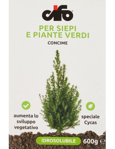 Concime idrosolubile per siepi e piante verdi Cifo - Astuccio da 600 gr