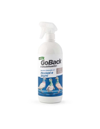 Disabituante spray contro piccioni e storni Go Back - Confezione da 750 ml
